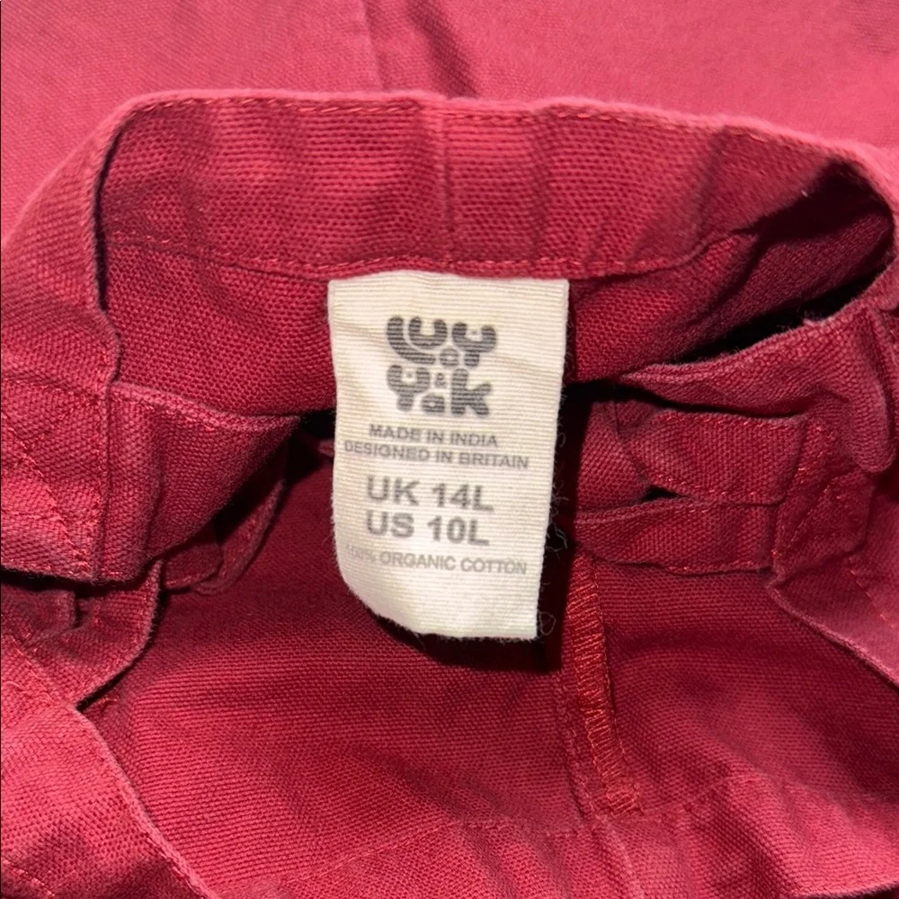 Lucy & Yak Original Cotton Dungarees burgundy maroon - Picture 6 of 10